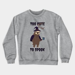 Halloween Sloth witch Crewneck Sweatshirt